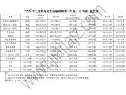 2024年北京租车新月大巴租赁价格表